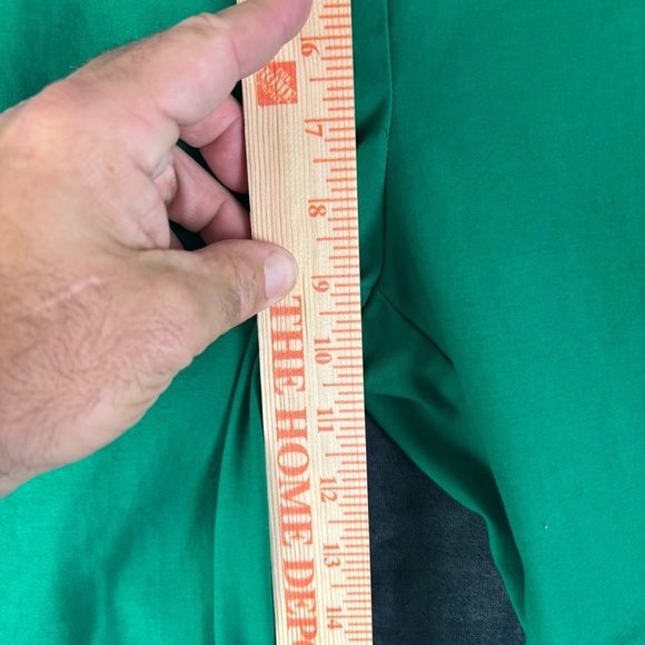 Boden Green Pants with Pink Polka Dot Lining 4 petite - Picture 8 of 11